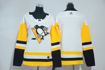 Youth Penguins Blank White Youth Adidas Jersey