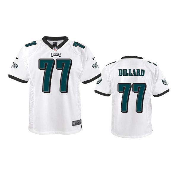 Youth Philadelphia Eagles #77 Andre Dillard White Limited Jersey