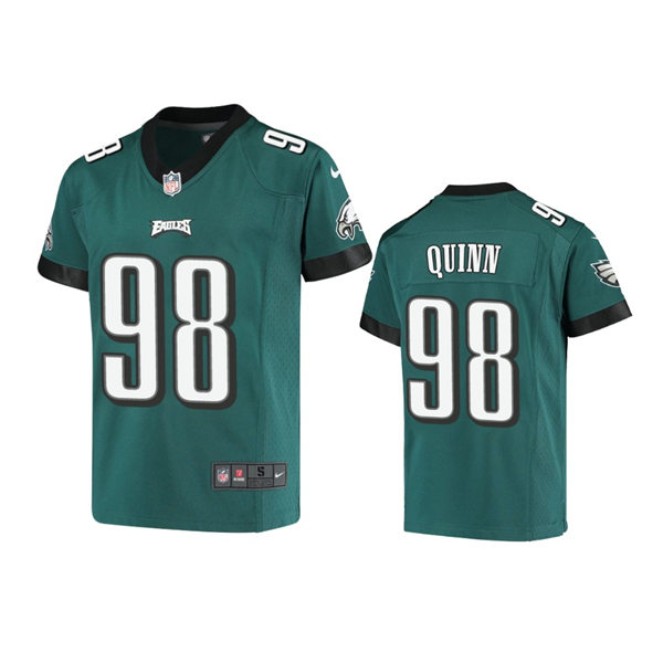 Youth Philadelphia Eagles #98 Robert Quinn Team Color Midnight Green Limited Jersey