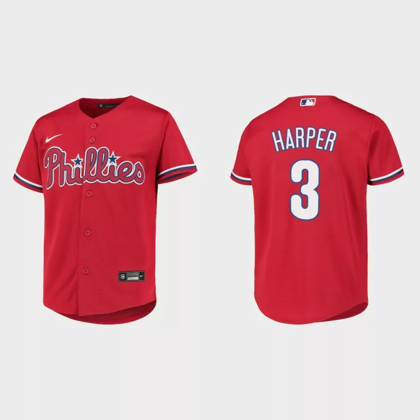 Youth Philadelphia Phillies Bryce Harper Red Replica Jersey