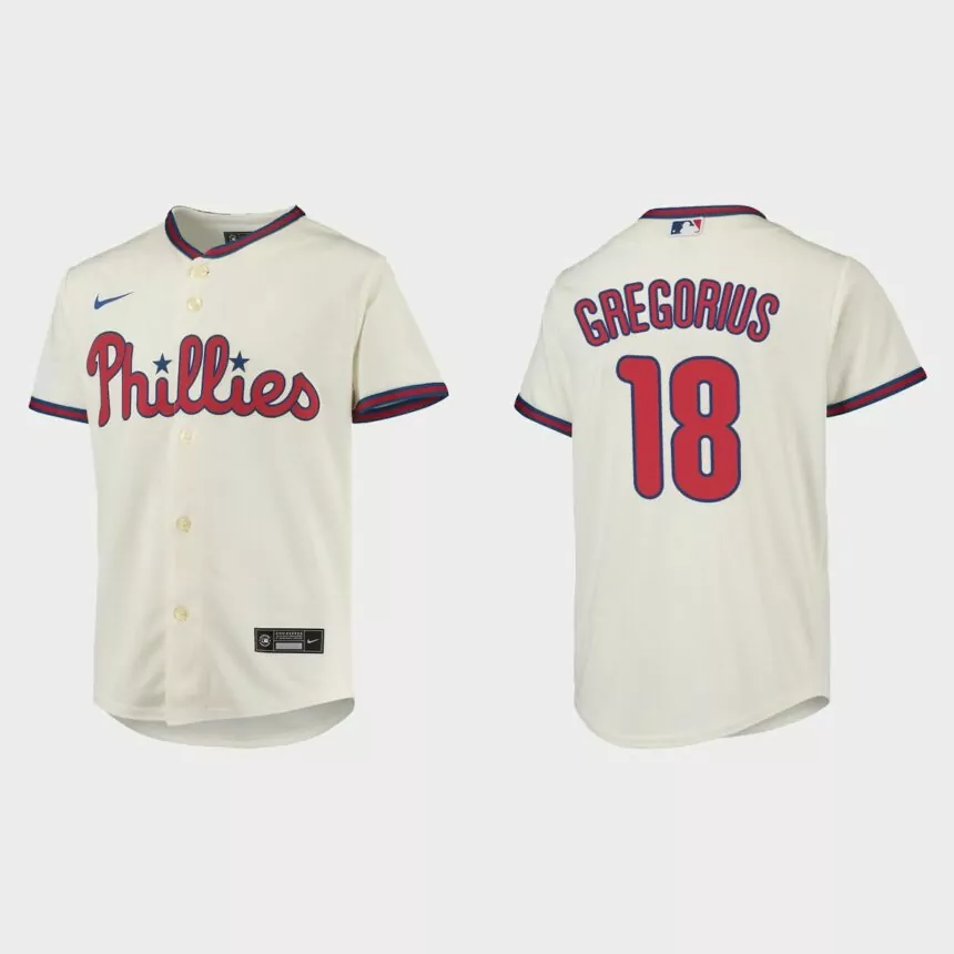 Youth Philadelphia Phillies Didi Gregorius Cream Replica Jersey