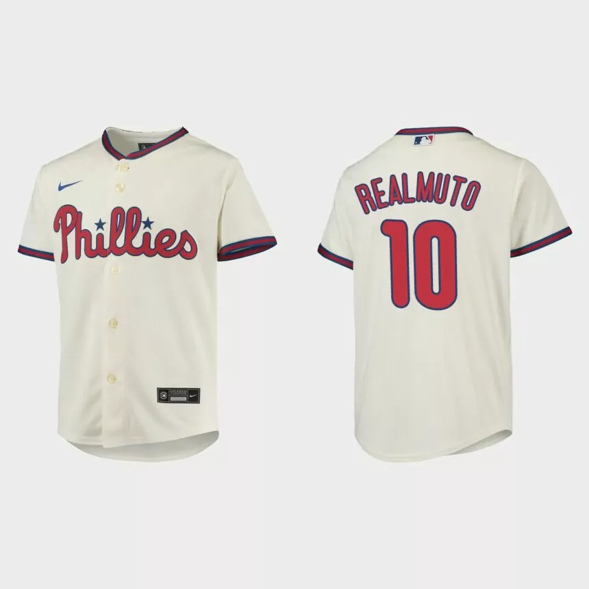 Youth Philadelphia Phillies J.T. Realmuto Cream Replica Jersey