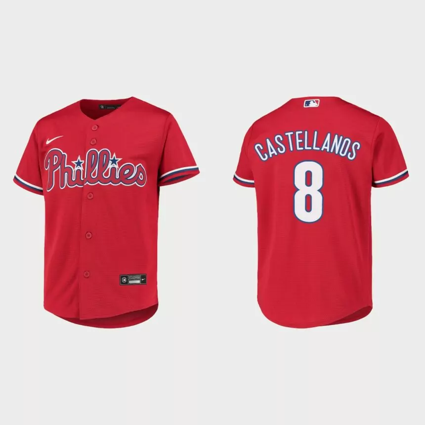 Youth Philadelphia Phillies Nick Castellanos Red Replica Jersey