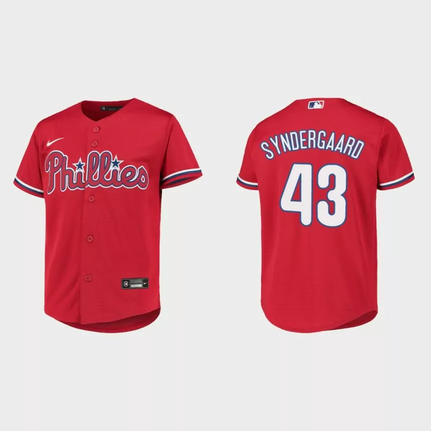 Youth Philadelphia Phillies Noah Syndergaard Red Replica Jersey