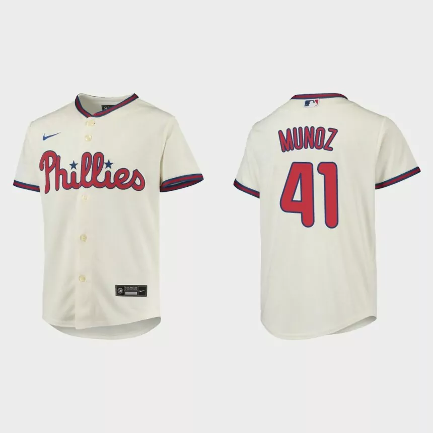 Youth Philadelphia Phillies Yairo Munoz Cream Replica Jersey