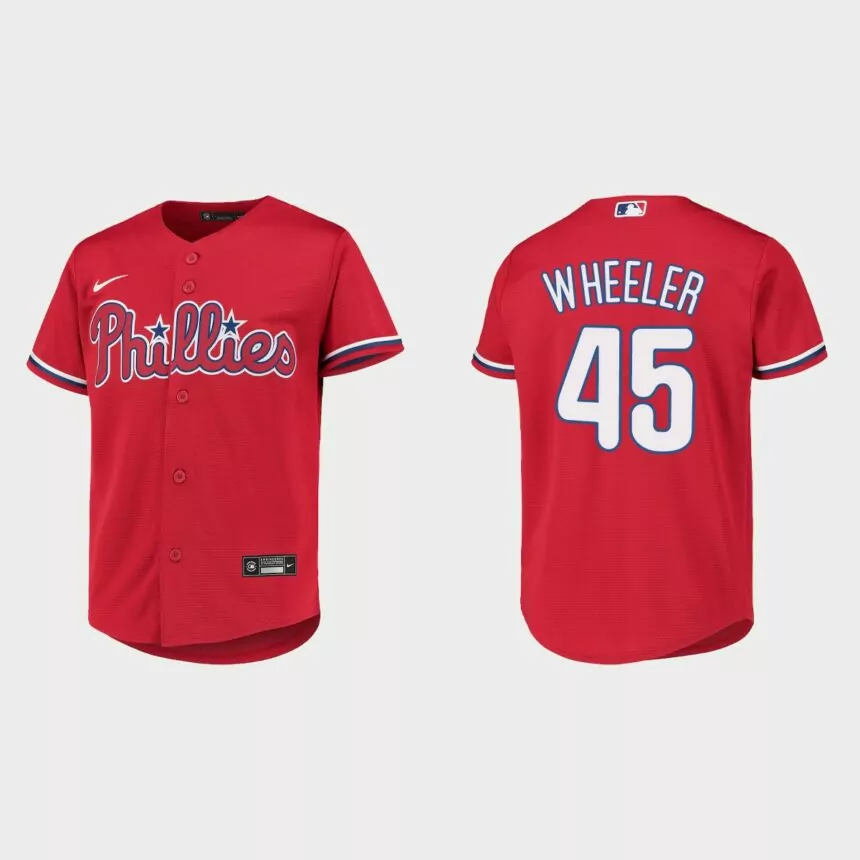 Youth Philadelphia Phillies Zack Wheeler Red Replica Jersey