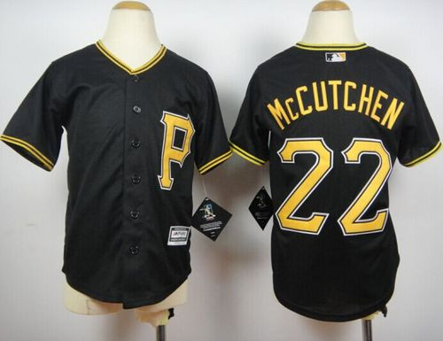 Youth Pittsburgh Pirates #22 Andrew McCutchen Black Cool Base Stitched Baseball Jersey