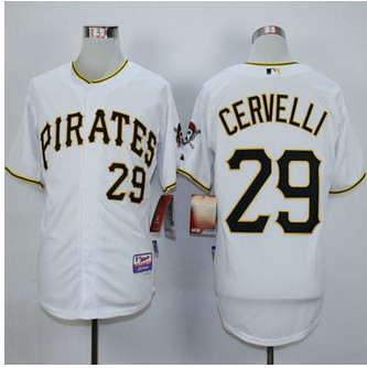 Youth Pittsburgh Pirates #29 Francisco Cervelli White Cool Base Stitched Baseball Jersey