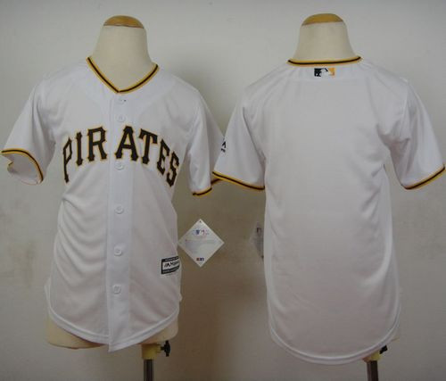 Youth Pittsburgh Pirates Blank White Cool Base Stitched Baseball Jersey