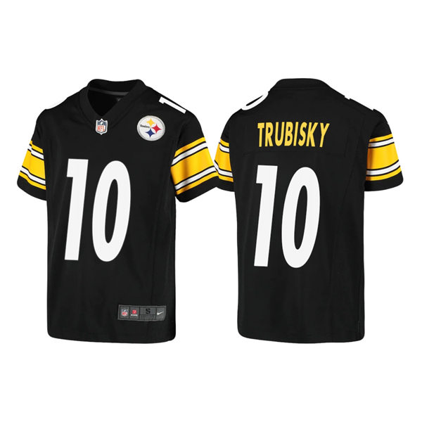 Youth Pittsburgh Steelers #10 Mitchell Trubisky Nike Black Limited Jersey
