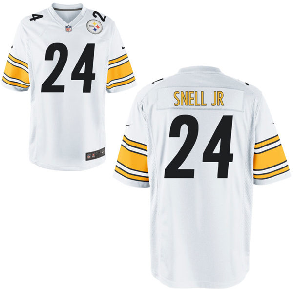 Youth Pittsburgh Steelers #24 Benny Snell Jr Nike White Limited Jersey
