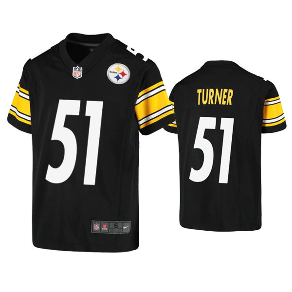 Youth Pittsburgh Steelers #51 Trai Turner Nike Black Limited Jersey