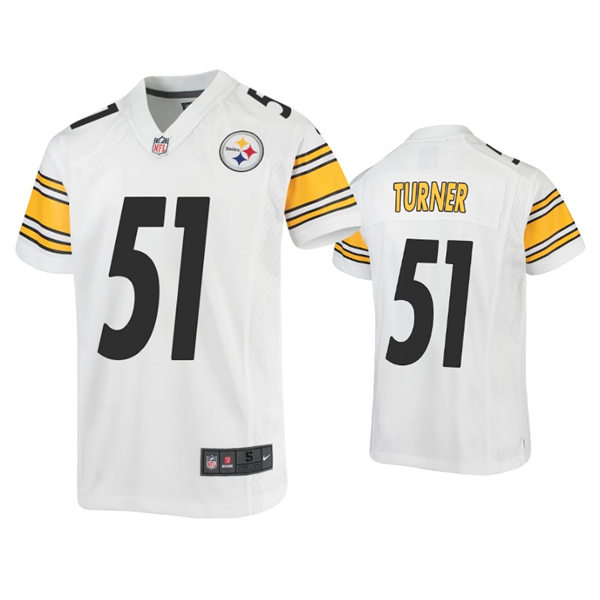 Youth Pittsburgh Steelers #51 Trai Turner Nike White Limited Jersey