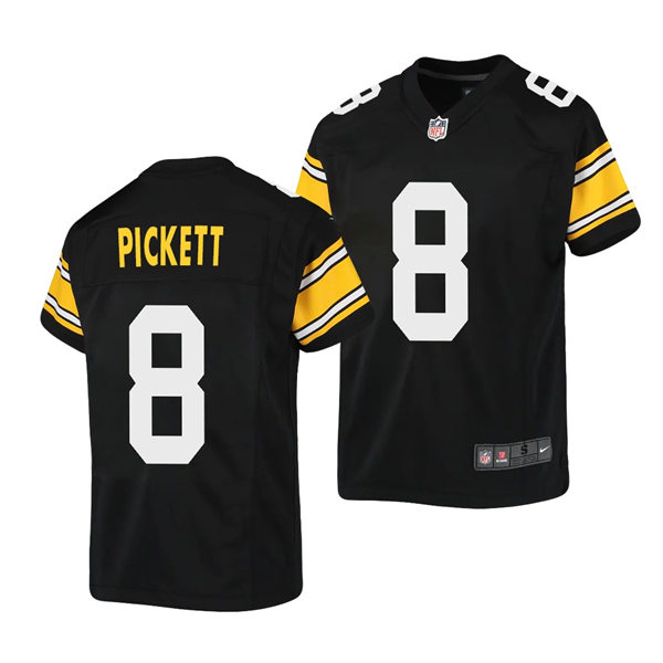 Youth Pittsburgh Steelers #8 Kenny Pickett Nike Black Limited Jersey