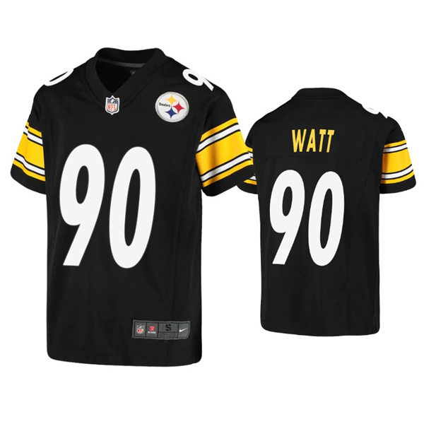 Youth Pittsburgh Steelers #90 T.J. Watt Nike Black Limited Jersey