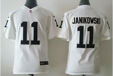 Youth Raiders #11 Sebastian Janikowski White NFL Elite Jersey