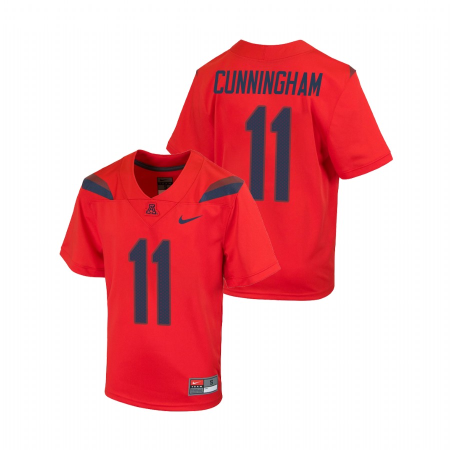 Youth Red Arizona Wildcats Tayvian Cunningham Replica Football Jersey