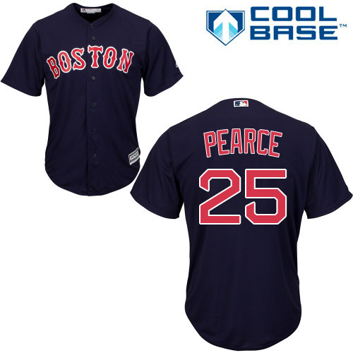 Youth Red Sox #25 Steve Pearce Navy Blue Cool Base Stitched Youth MLB Jersey