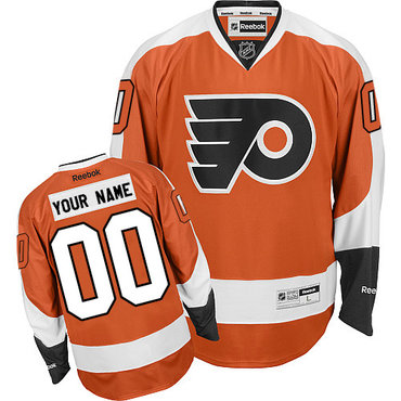 Youth Reebok Philadelphia Flyers Customized Authentic Orange Home NHL Jersey