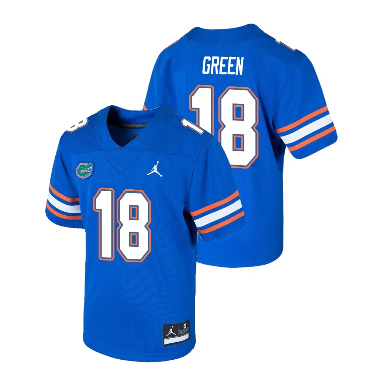 Youth Royal Jordan Brand Daquon Green Game Florida Gators College Football Jersey
