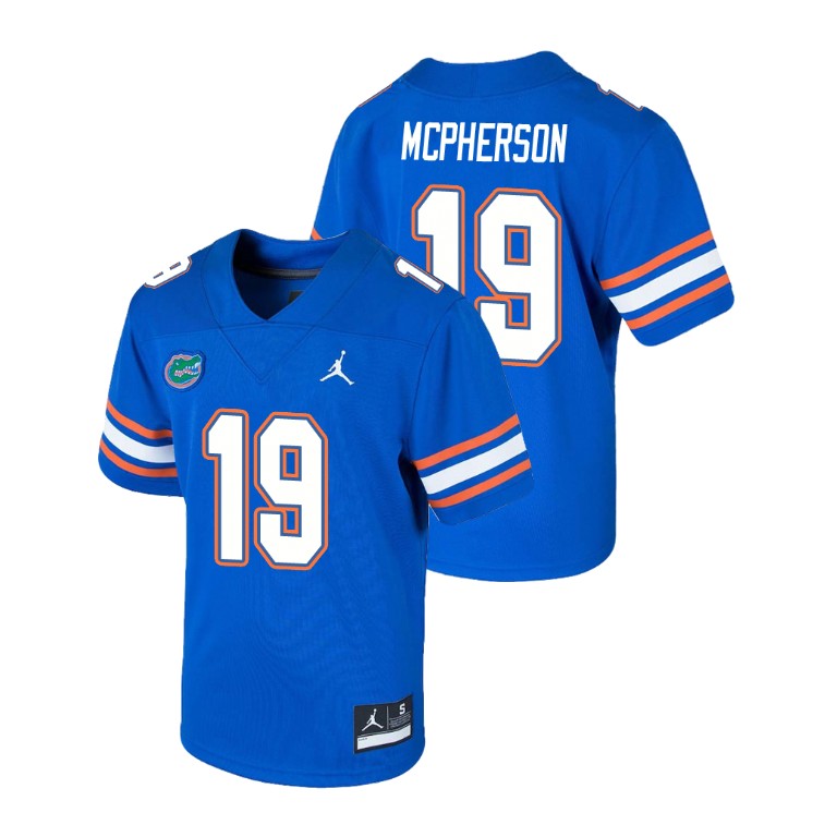 Youth Royal Jordan Brand Evan McPherson Game Florida Gators College Football Jersey