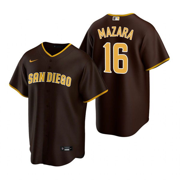 Youth San Diego Padres #16 Nomar Mazara Brown Road Jersey