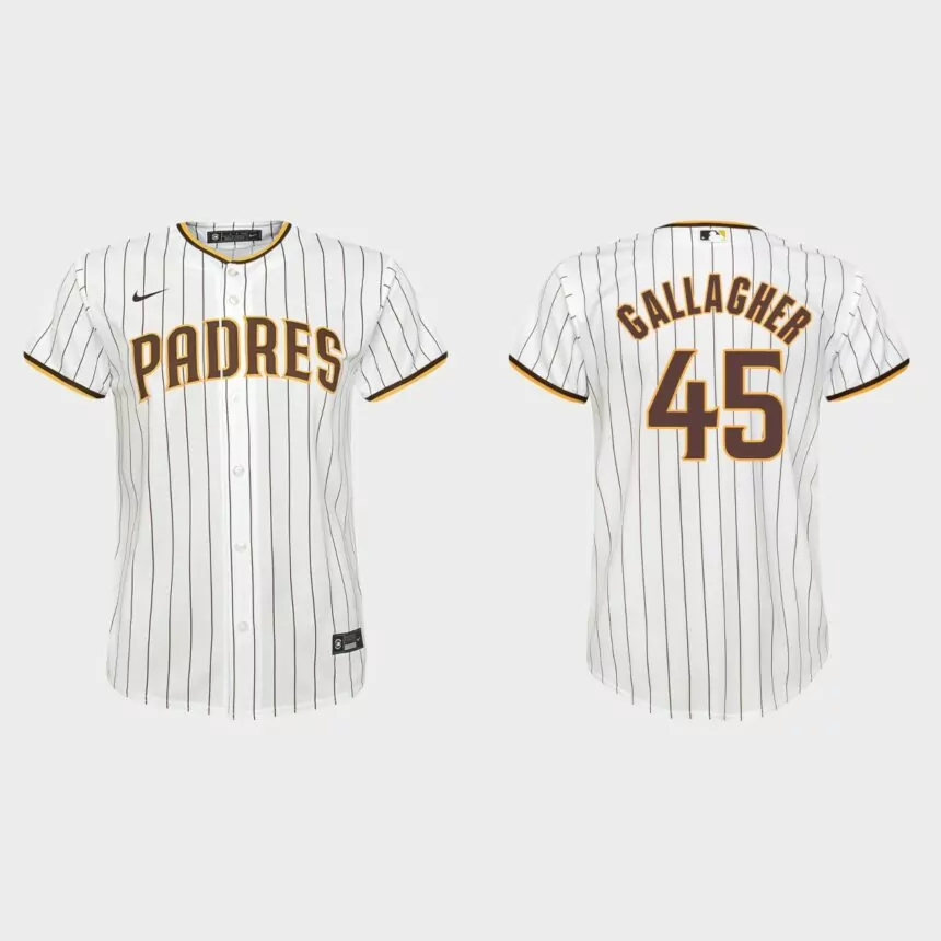 Youth San Diego Padres Cam Gallagher White Replica Home Jersey