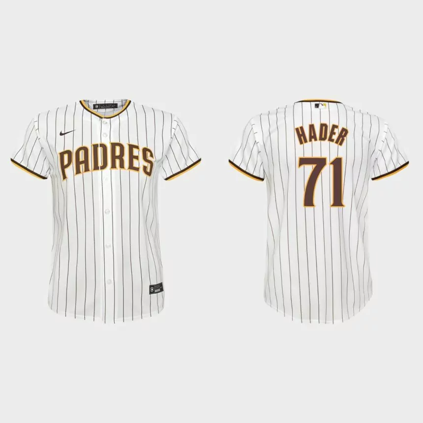 Youth San Diego Padres Josh Hader White Replica Home Jersey