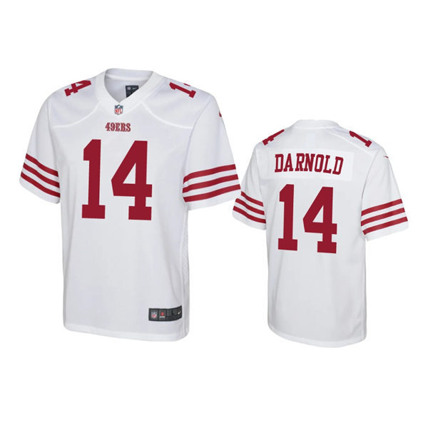 Youth San Francisco 49ers #14 Sam Darnold Nike White Limited Jersey