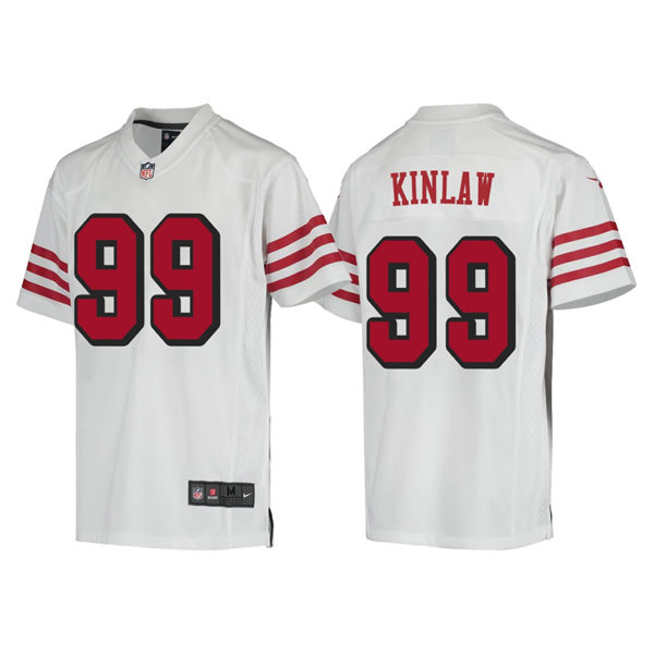 Youth San Francisco 49ers #99 Javon Kinlaw Nike White Retro Throwback Classic Jersey