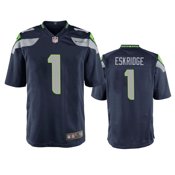Youth Seattle Seahawks #1 D'Wayne Eskridge Nike Navy Team Color Limited Jersey