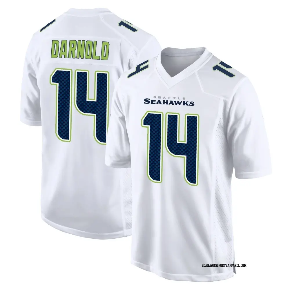 Youth Seattle Seahawks #14 Sam Darnold Nike White Tundra Fashion Game Jersey 