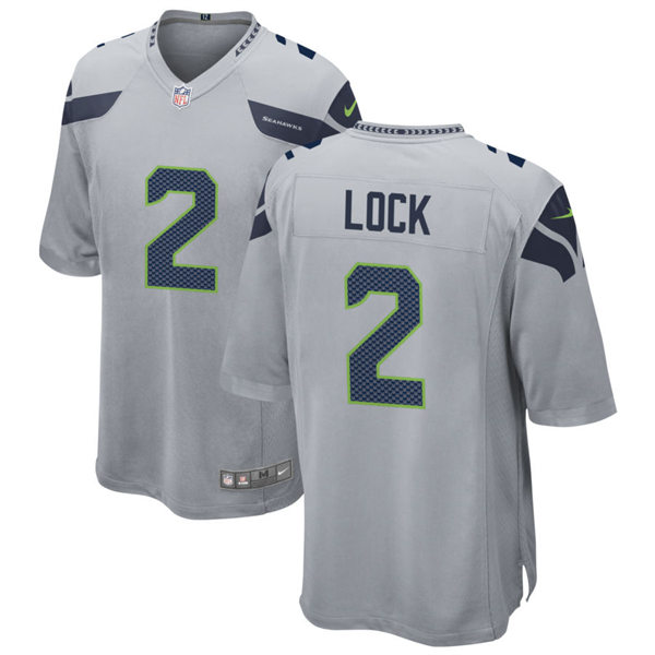 Youth Seattle Seahawks #2 Drew Lock Nike Gray Alternate Limited Jersey