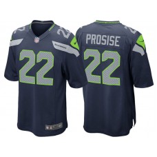Youth Seattle Seahawks #22 C.J. Prosise Navy Game Jersey