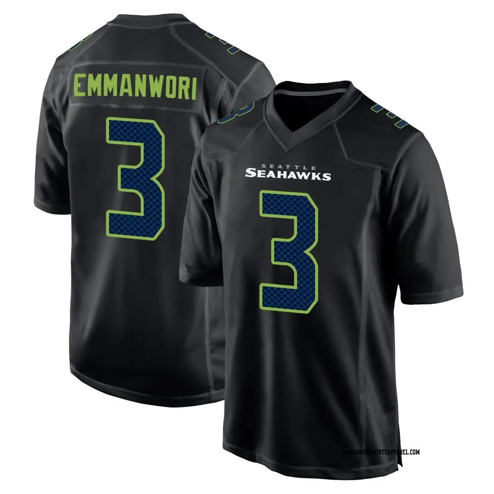 Youth Seattle Seahawks #3 Nick Emmanwori Nike Black Carbon Fashion Game Jersey 