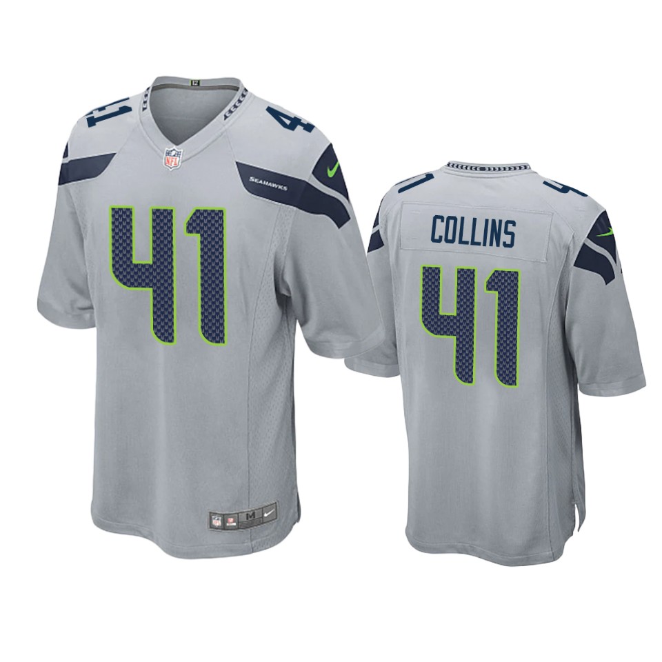 Youth Seattle Seahawks #41 Alex Collins Nike Gray Alternate Limited Jersey