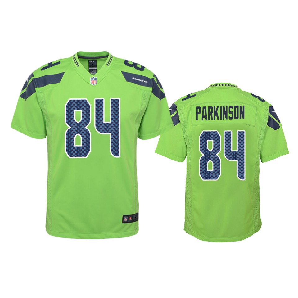 Youth Seattle Seahawks #84 Colby Parkinson Nike Neon Green Color Rush Limited Jersey