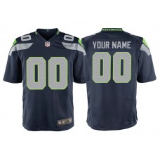 Youth Seattle Seahawks Navy Game Customized Jersey