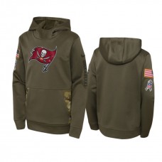 Youth Tampa Bay Buccaneers Nike Olive 2022 Salute to Service Performance Hoodie