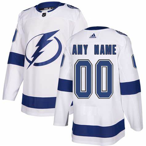 Youth Tampa Bay Lightning Custom White Awasy Adidas Jersey Stitched