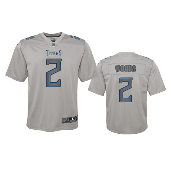 Youth Tennessee Titans #2 Robert Woods Gray Atmosphere Fashion Game Jersey
