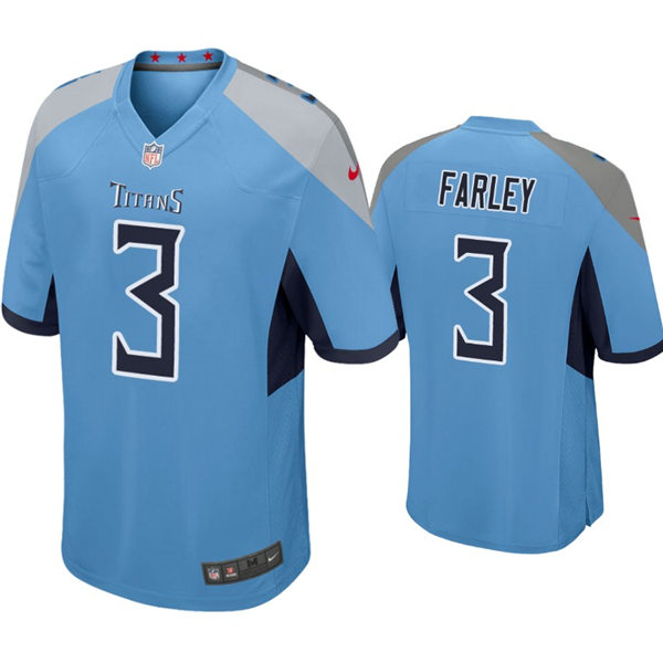 Youth Tennessee Titans #3 Caleb Farley Nike Light Blue Alternate Limited Jersey