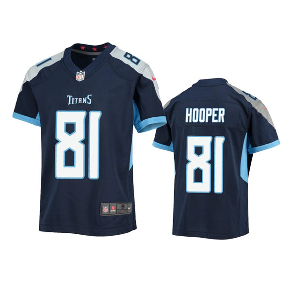 Youth Tennessee Titans #81 Austin Hooper Nike Navy Limited Jersey