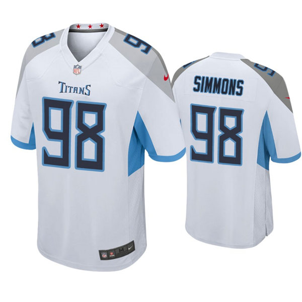 Youth Tennessee Titans #98 Jeffery Simmons Nike White Stitched Limited Jersey