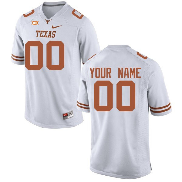Youth Texas Longhorns Custom Nike White College Football Jersey