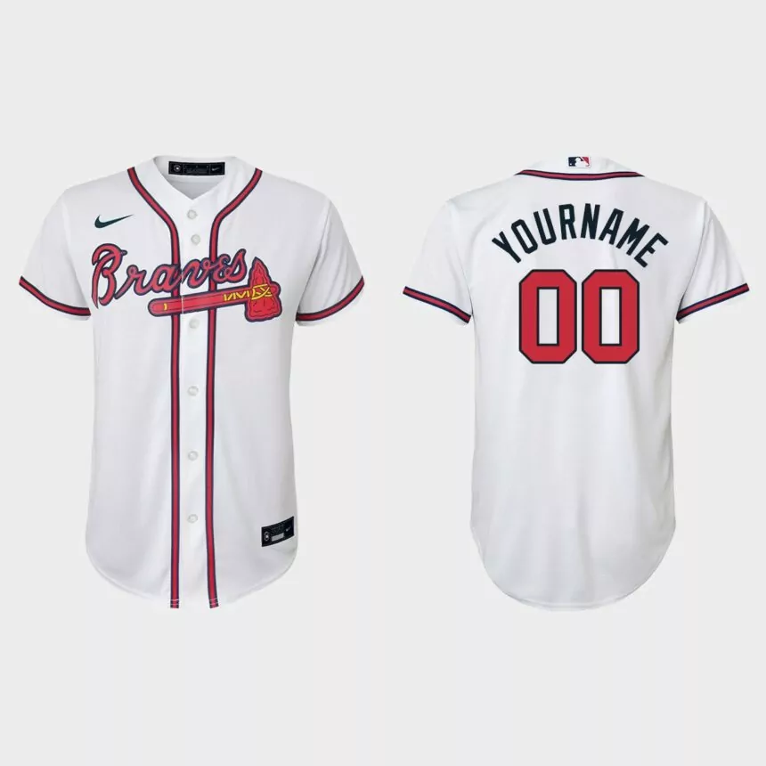 Youth Texas Rangers Custom White Replica Home Jersey