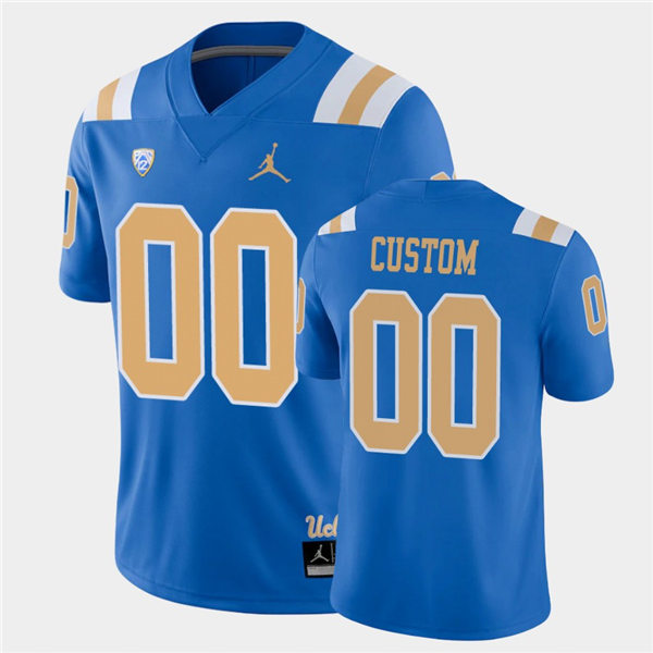 Youth UCLA Bruins Custom JonJon Vaughns Devin Kirkwood Parker McQuarrie Stephan Blaylock 2021 Blue Jordan Football Jersey 