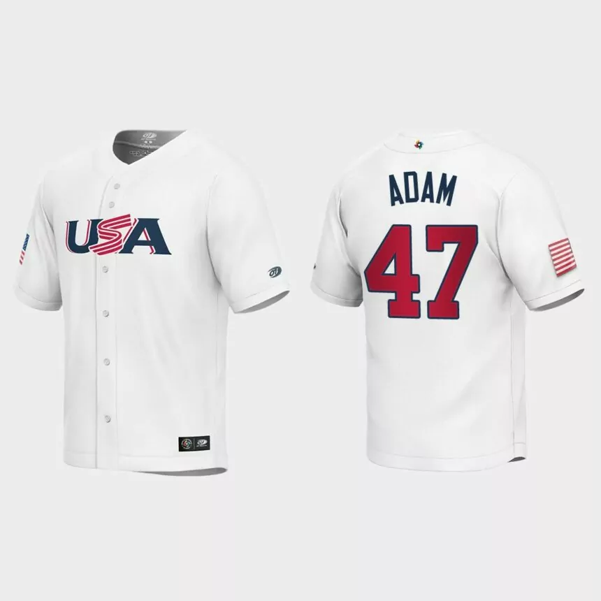 Youth USA Baseball Jason Adam White 2023 World Baseball Classic Replica Jersey