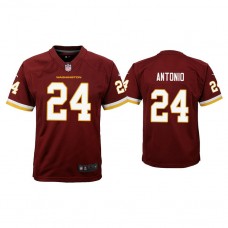 Youth Washington Football Team #24 Team Antonio Burgundy Game Jersey