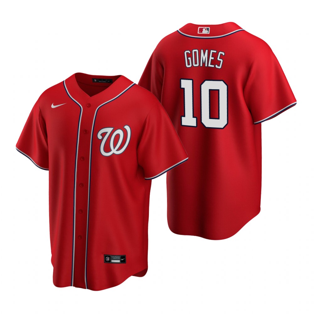 Youth Washington Nationals #10 Yan Gomes Nike Red Alternate Jersey